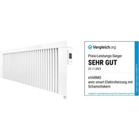 Elektroheizung areo smart base niedrige Flächenspeicherheizung 1600 Watt - digitales Thermostat mit LCD-Display - Option zur Appsteuerung von Evarmo von EVARMO