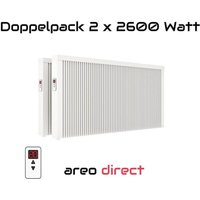 Evarmo - Elektroheizung Doppelpack 2x 2600 Watt Flächenspeicherheizung areo direct - simples Thermostat - Appsteuerung ohne Zusatzhardware möglich von Evarmo - Elektroheizung Doppelpack 2x 2600 Watt Flächenspeicherheizung areo direct - simples Thermostat - Appsteuerung ohne Zusatzhardware möglich von von EVARMO