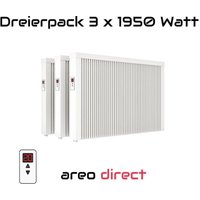 Evarmo - Elektroheizung Dreierpack 3x 1950 Watt Flächenspeicherheizung areo direct - simples Thermostat - Appsteuerung ohne Zusatzhardware möglich von Evarmo - Elektroheizung Dreierpack 3x 1950 Watt Flächenspeicherheizung areo direct - simples Thermostat - Appsteuerung ohne Zusatzhardware möglich von von EVARMO