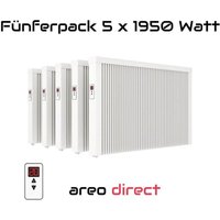 Evarmo - Elektroheizung Fünferpack 5x 1950 Watt Flächenspeicherheizung areo direct - simples Thermostat - Appsteuerung ohne Zusatzhardware möglich von Evarmo - Elektroheizung Fünferpack 5x 1950 Watt Flächenspeicherheizung areo direct - simples Thermostat - Appsteuerung ohne Zusatzhardware möglich von von EVARMO