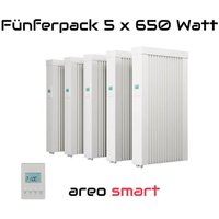 Evarmo - Elektroheizung Fünferpack 5x 650 Watt Flächenspeicherheizung areo direct - simples Thermostat - Appsteuerung ohne Zusatzhardware möglich von Evarmo - Elektroheizung Fünferpack 5x 650 Watt Flächenspeicherheizung areo direct - simples Thermostat - Appsteuerung ohne Zusatzhardware möglich von von EVARMO