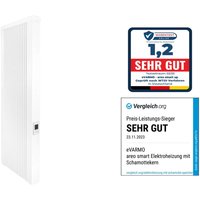 Evarmo - Elektroheizung areo smart up hohe Flächenspeicherheizung 1000 Watt - digitales Thermostat mit LCD-Display - Option zur Appsteuerung von Evarmo - Elektroheizung areo smart up hohe Flächenspeicherheizung 1000 Watt - digitales Thermostat mit LCD-Display - Option zur Appsteuerung von von EVARMO