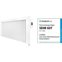 Evarmo - Elektroheizung areo smart base niedrige Flächenspeicherheizung 1200 Watt - digitales Thermostat mit LCD-Display - Option zur Appsteuerung von Evarmo - Elektroheizung areo smart base niedrige Flächenspeicherheizung 1200 Watt - digitales Thermostat mit LCD-Display - Option zur Appsteuerung von von EVARMO