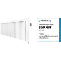 Evarmo - Elektroheizung areo smart base niedrige Flächenspeicherheizung 1600 Watt - digitales Thermostat mit LCD-Display - Option zur Appsteuerung von Evarmo - Elektroheizung areo smart base niedrige Flächenspeicherheizung 1600 Watt - digitales Thermostat mit LCD-Display - Option zur Appsteuerung von von EVARMO