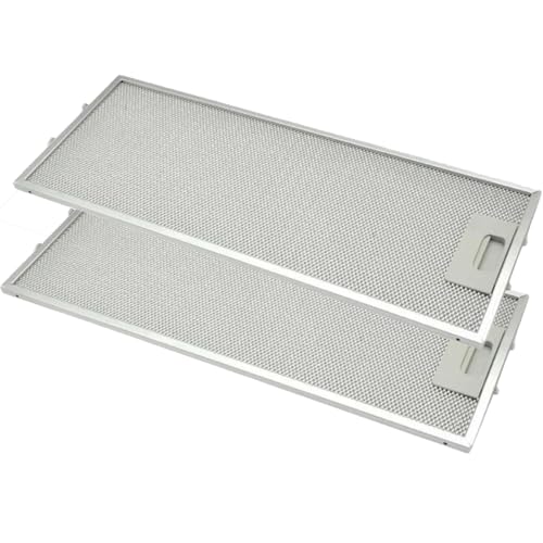 EVAYP 2x Metall-Fettfilter (456 x 185 mm) Kompatibel mit AEG Juno 4055241147 Turboair Elica GRI0025433A C00333929 Whirlpool 488000861321 Elecktrolux 482000009755 00746994 Dunstabzugshauben von EVAYP