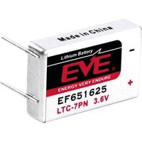 EVE EF651625 Spezial-Batterie LTC-7PN U-Lötpins Lithium 3.6V 750 mAh 1St. von EVE