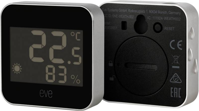 EVE Sensor Weather (Matter) 2er Pack, (Packung, 2-St), Smarte Wetterstation von EVE