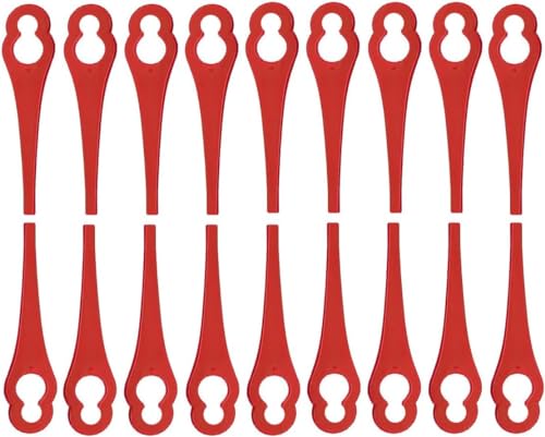 100 Stück Ersatzmesser Kompatibel mit MASKO/LUX-TOOLS A-RT-20/26 Akku-Rasentrimmer,Kunststoff Messer für Rasentrimmer MASKO/LUX-TOOLS von EVEHAP