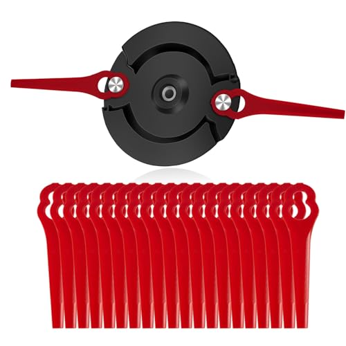 Doppelklinge Scheibe Kompatibel mit Akku-Rasentrimmer GE-CT 18 LI, GC-CT 18/24, BG-CT18 LI, BG-CB 18 LI, RG-CT18/1 LI, mit 20 Stück Klingen von EVEHAP