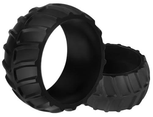 EVEHAP 2 Stück Radschutz für Worx Landroid Frontrad Profil Erhöhung Überzug M500 M700 S300 M1000 auch Plus Modelle von EVEHAP