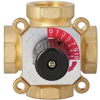4-Wege-Messing-Mischer Easyflow Typ 4I für Heizung - DN20 - 4 x 3/4'' IG - Kvs-Wert 5,0 von EVENES®