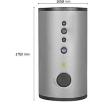 Evenes ® - Evenes Warmwasserspeicher dsfi 800 Edelstahl 2 Wärmetauscher 749 l Solarspeicher von EVENES®