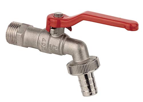 MS Kugel-Auslaufhahn | Messing | 3/4"AG x 1"AG x 3/4"T | für Gartenbewässerung | Wasserhahn Garten von Kirchhoff