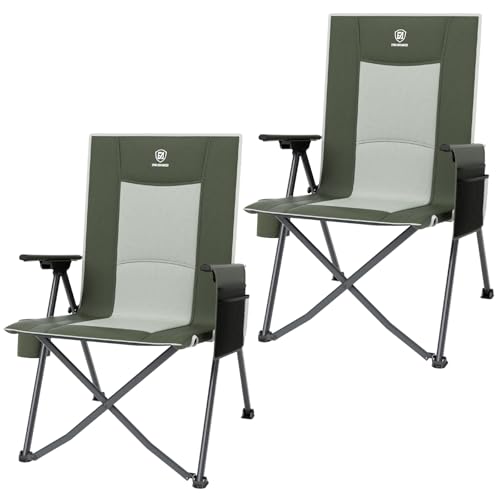 EVER ADVANCED Campingstuhl Faltbar 160KG Belastbar Verstellbare Rückenlehne in 4 Positionen, Klappstuhl Recliner mit Seitentasche & Getränkehalter, Faltstuhl Kleines Packmaß für Camping Garten Balkon EVER ADVANCED Campingstuhl Faltbar 160KG Belastbar Verstellbare Rückenlehne in 4 Positionen, Klappstuhl Recliner mit Seitentasche & Getränkehalter, Faltstuhl Kleines Packmaß für Camping Garten Balkon von EVER ADVANCED