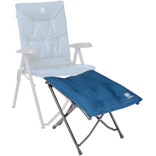 EVER ADVANCED Fußhocker Fußablage Faltbar Klapphocker mit Höhe von 47cm Klappbarer Hocker Gepolstert Fußstütze für Sessel Garten- und Balkonstuhl von EVER ADVANCED