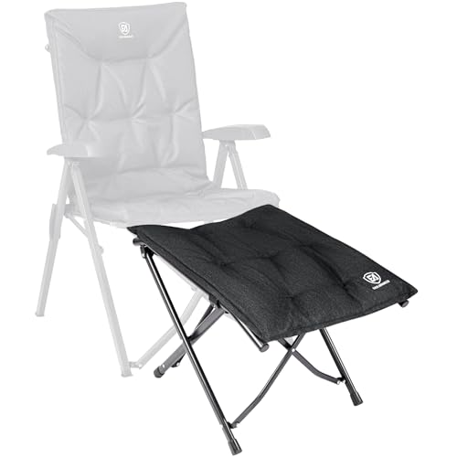 EVER ADVANCED Fußhocker Fußablage Faltbar Klapphocker mit Höhe von 47cm Klappbarer Hocker Gepolstert Fußstütze für Sessel Garten- und Balkonstuhl von EVER ADVANCED