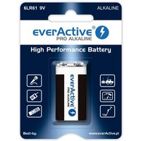 9 v Alkaline-Batterie, 6LR61 6F22, High Performance, 5 Jahre Lebensdauer, 1 Blisterpackung - Everactive von EVERACTIVE