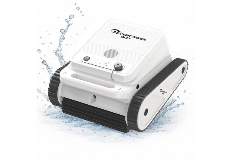 EVERCROSS BOT Poolroboter U8 für Boden und Wand, Kabellos Poolsauger bis 200m² Pools, 120 Min Akkulaufzeit, Intelligenter Navigation, Ohne / Mit APP von EVERCROSS BOT