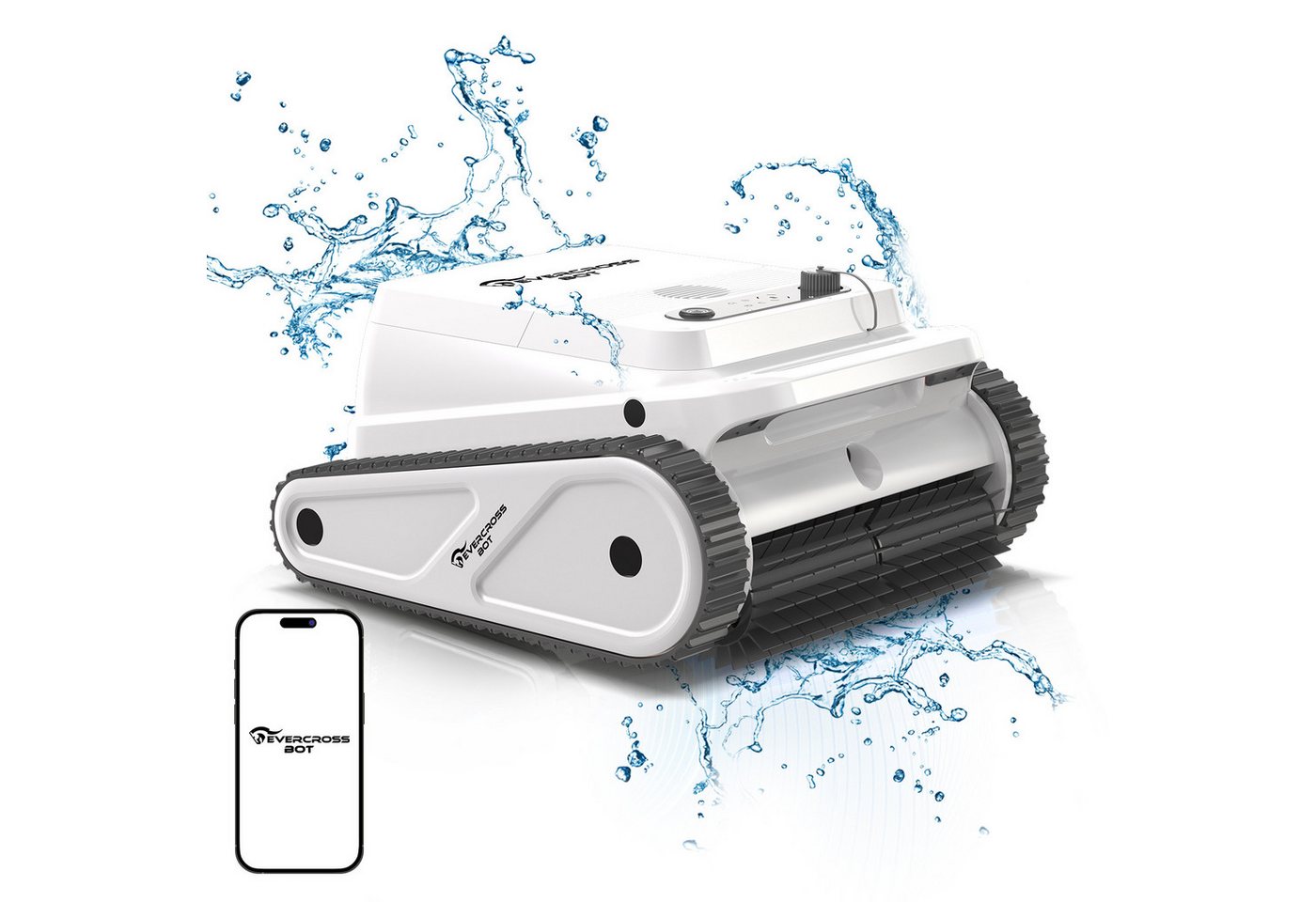 EVERCROSS BOT Poolroboter U8 für Boden und Wand Mit App-Steuerung, 120Min Laufzeit, 200m² Reinigungsfläche, Intelligenten Navigation EVERCROSS BOT Poolroboter U8 für Boden und Wand Mit App-Steuerung, 120Min Laufzeit, 200m² Reinigungsfläche, Intelligenten Navigation von EVERCROSS BOT
