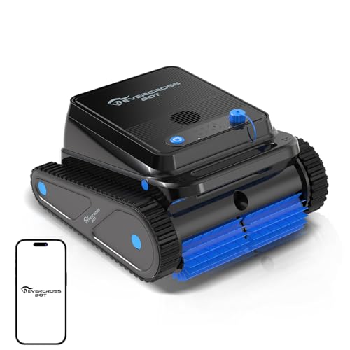 EVERCROSS BOT U8 Poolroboter akku mit App, Intelligenter kabelloser poolroboter Boden und Wand, 120 Minuten Akkulaufzeit, Reinigungsfläche bis zu 200 m² von EVERCROSS BOT