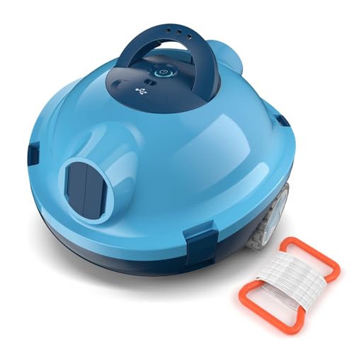 EVERCROSS BOT Y10 Poolroboter, Poolroboter Akku für die Bodenreinigung, 100 Min Batterielaufzeit, für Pools bis zu 120㎡, Automatische Poolsauger mit Selbsteinparkfunktion 180 μm Filter von EVERCROSS BOT