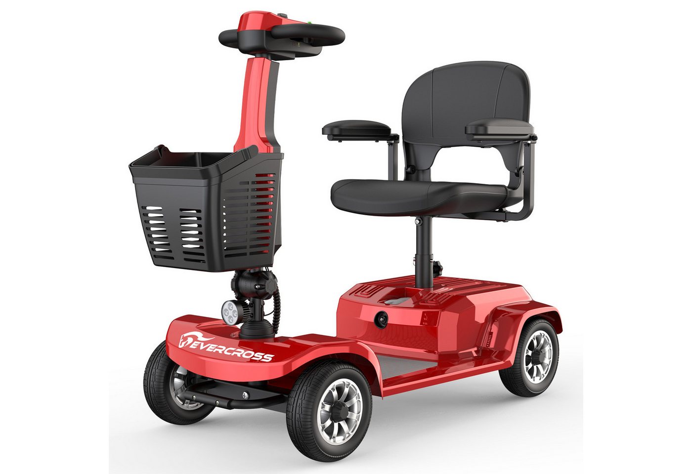 EVERCROSS TECH Elektromobil Faltbarer 4-Rad-Scooter, 38-42km, 20.8Ah, 250W, 180° Drehsitz, verstellbarer Lenker, E-Bremse, Frontkorb EVERCROSS TECH Elektromobil Faltbarer 4-Rad-Scooter, 38-42km, 20.8Ah, 250W, 180° Drehsitz, verstellbarer Lenker, E-Bremse, Frontkorb von EVERCROSS TECH