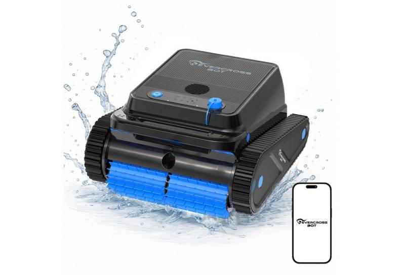 EVERCROSS BOT Poolroboter U8 für Boden und Wand, Kabellos Poolsauger bis 200m² Pools, 120 Min Akkulaufzeit, Intelligenter Navigation, Ohne / Mit APP von EVERCROSS BOT