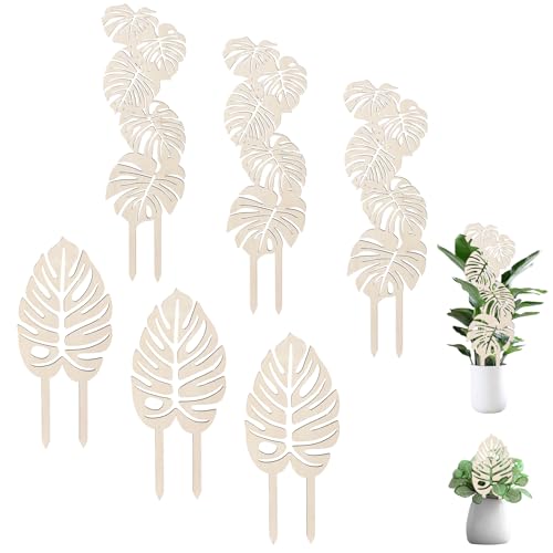 Monstera-Rankgitter aus dickem Holz, 2 Stile, 6 Stück, Rankgitter für Kletterpflanzen, Topfpflanzen, Rankgitter, Klettermonstera, Rankgitter für Kletterpflanzen, Topfpflanzen, Unterstützung, 24 - 39,6 von EVERDIJ
