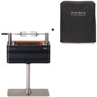 Everdure - Holzkohlegrill Fusion inkl. elektrischem Anzünder und Abdeckhaube von EVERDURE