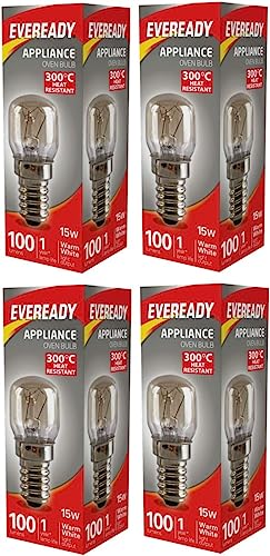 4 x 15 W Universal 300 C Backofen Herd Appliance Glühbirne Lampe SES E14 Glühbirne 240 V von EVEREADY