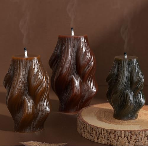3 Stück unregelmäßige Spiralzylinderformen aus Silikon, Wellen-Spiralform, Kerzenform, Silikonharz-Gussformen für Kerzen, Harz und Seife, Bastelbedarf 3 Stück unregelmäßige Spiralzylinderformen aus Silikon, Wellen-Spiralform, Kerzenform, Silikonharz-Gussformen für Kerzen, Harz und Seife, Bastelbedarf von EVERELAM