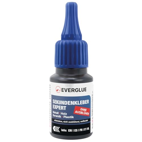 EVERGLUE Styrokleber extra stark mittelflüssig 20g nicht ausblühend für sämtliche Hartschäume wie Styropor Styrodur Arcel Elapor Solidpor Hypodur Z-Foam Depron Selitron EPO EPP EPS geeignet von EVERGLUE