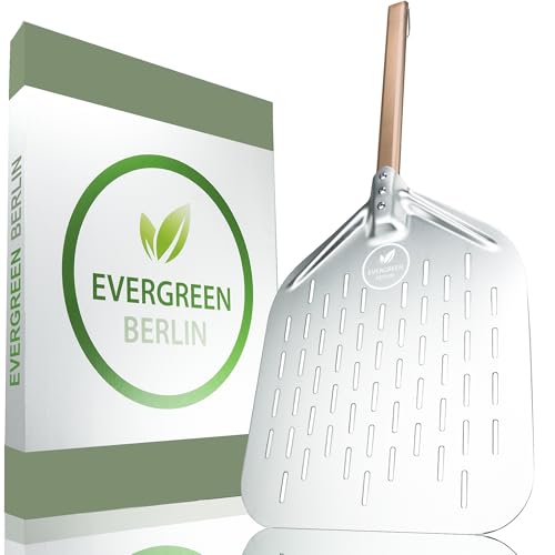 EVERGREEN BERLIN® - Pizzaschieber - DAS ORIGINAL - Pizzaschieber perforiert - Pizzaheber aus Alu und Buchenholz - Pizzaschaufel perforiert für Pizza Passion - Pizzawender - Pizza Schieber - Pizza Peel EVERGREEN BERLIN® - Pizzaschieber - DAS ORIGINAL - Pizzaschieber perforiert - Pizzaheber aus Alu und Buchenholz - Pizzaschaufel perforiert für Pizza Passion - Pizzawender - Pizza Schieber - Pizza Peel von EVERGREEN BERLIN