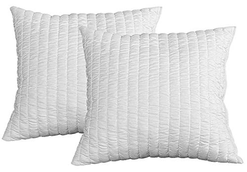 EVERGREENWEB 2er Set Kissen aus Memory Foam Flocken 15 cm Hoch, HYPOALLERGEN (2 Kissen Memory 45x45 cm) von EVERGREENWEB MATERASSI & BEDS