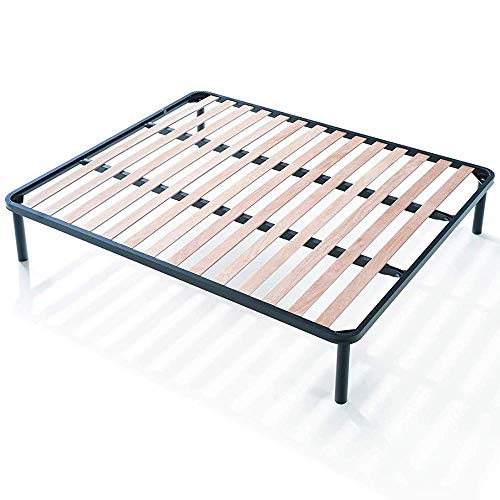 EVERGREENWEB Bett Lattenrost 160x200 Doppelbett Höhe 35 cm Orthopädisches Extra Komfort Leisten Holz mit 4 Abnehmbar Füße Verstärkte Rahmen aus Stahl Bettgestell geeignet für alle Betten & Matratzen von EVERGREENWEB MATERASSI & BEDS