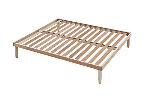 EVERGREENWEB Doppelbett Starrer Lattenrost 180x190 cm, Hoch 35 cm, aus Buchenholz, Orthopädisch, 5 abnehmbare Beine, Verstärkte Doppelstruktur, Für alle Betten und Matratzen geeignet | Modell ORANGE von EVERGREENWEB MATERASSI & BEDS