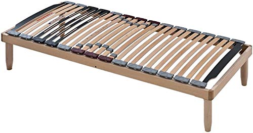 EVERGREENWEB Einzelbett Lattenrost 90x190 cm 40 Hoch aus Buchenholz, Orthopädischer Holzrahmen Verstärkte Steifigkeitsregler, 4 abnehmbare Beine, für alle Betten und Matratzen geeignet, Modell Lemon von EVERGREENWEB MATERASSI & BEDS