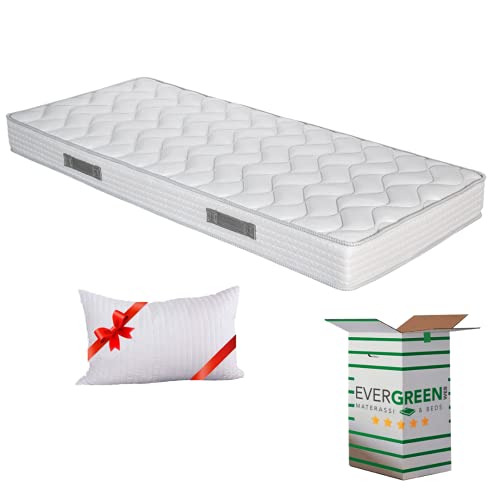 EVERGREENWEB Orthopädische Wasserschaummatratze,16 cm hoch, Matratze mit Memory-Foam-Kissen, weißer-Matratzenbezug mit Massageeffekt, antibakterielle Matratze für alle Arten von Einzelbetten 85x195 von EVERGREENWEB MATERASSI & BEDS