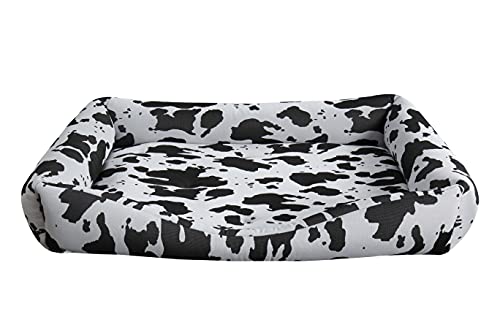 EVERGREENWEB Hundebett, weich, mit wendbarem Kissen, Größe 90 x 115 cm, Militärfarben, Komfort für große Hunde, Matratze für große Hunde, Yago Cow von EVERGREENWEB MATERASSI & BEDS