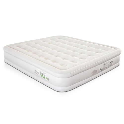 EVERGREENWEB - Luxus Luftmatratze 3 min Selbstaufblasend für 3 Personen, Luftbett mit Integrierter Elektrischer Luftpumpe, Aufblasbare Matratze Bett Outdoor/Indoor für Camping, Gästebett 203x180x40 cm von EVERGREENWEB MATERASSI & BEDS
