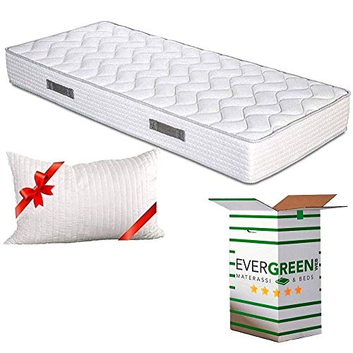 EVERGREENWEB - Orthopädische Waterfoam Matratze 80x190 cm, Hoch 20 cm + 1 VISCOSCHAUM Kissen KOSTENLOS aus Memory Foam Flocken, Atmungsaktiv, Hypoallergen, Ergonomisch, 100% Made in Italy | Fashion von EVERGREENWEB MATERASSI & BEDS