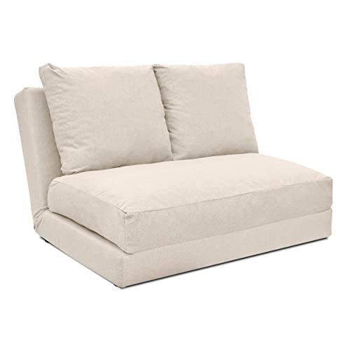 EVERGREENWEB - Zweisitzer-Futon-Schlafsofa - (Beige, 2 Sitze) von EVERGREENWEB MATERASSI & BEDS