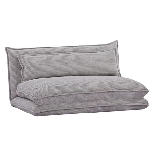 EVERGREENWEB - Zweisitzer-Futon-Schlafsofa - (Grau, 2 Sitze) von EVERGREENWEB MATERASSI & BEDS
