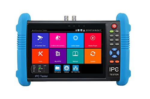 17,8 cm (7 Zoll) Touchscreen, 5in1 CCTVTester, unterstützt bis zu 4KIPKamera & 720p1080p3.0mp4.0mp5.0 Megapixel AHD, TVI, CVI & CVBS Analogkamera, mit TastaturIP DiscoveryKompatibel von EVERSECU