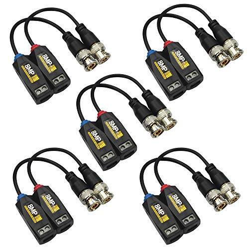 5 Paar 8MP/4K passiver HD BNC Video Balun Transceiver Transmitter Via UTP RJ45 Kabel AHD/TVI/CVI/CVBS Kabelverbinder für 720P/960P/1080P/3MP/5MP/8MP CCTV Sicherheitskameras 5 Paar 8MP/4K passiver HD BNC Video Balun Transceiver Transmitter Via UTP RJ45 Kabel AHD/TVI/CVI/CVBS Kabelverbinder für 720P/960P/1080P/3MP/5MP/8MP CCTV Sicherheitskameras von EVERSECU