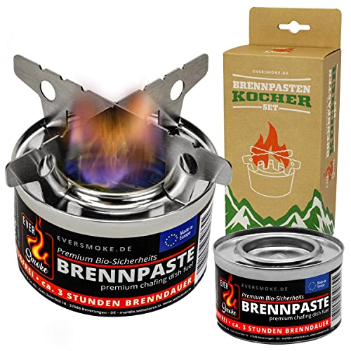 EVERSMOKE Campingkocher mit Brennpaste - Mini Kocher, Notkocher, Kreuzkocher, Campingkocher, Brennpastenkocher, Mini Campingherd EVERSMOKE Campingkocher mit Brennpaste - Mini Kocher, Notkocher, Kreuzkocher, Campingkocher, Brennpastenkocher, Mini Campingherd von EVERSMOKE