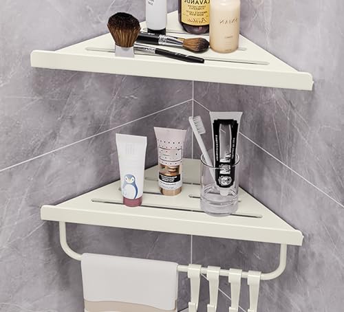 EVERZONE Dusch-Eck-Caddy, 2 Stück, 30,5 cm, gebürsteter 304 Edelstahl, Organizer für Badezimmer, Küche und Balkon, schwimmendes Dusch-Wandregal, Badkorb, strapazierfähig, 2 Stück (weiß, Edelstahl) EVERZONE Dusch-Eck-Caddy, 2 Stück, 30,5 cm, gebürsteter 304 Edelstahl, Organizer für Badezimmer, Küche und Balkon, schwimmendes Dusch-Wandregal, Badkorb, strapazierfähig, 2 Stück (weiß, Edelstahl) von EVERZONE