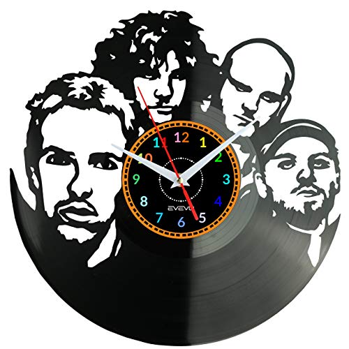 EVEVO Coldplay Wanduhr Vinyl Schallplatte Retro-Uhr groß Uhren Style Raum Home Dekorationen Tolles Geschenk Wanduhr Coldplay von EVEVO