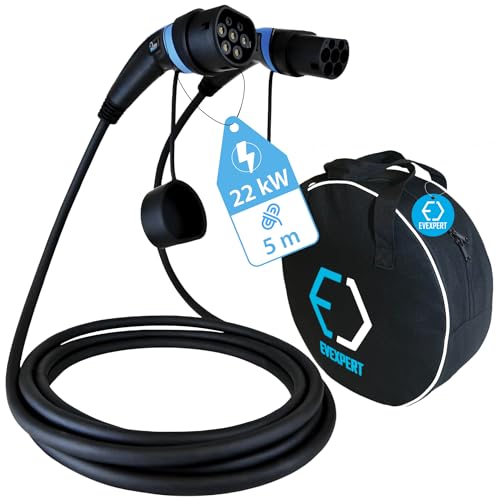 EVEXPERT Premium Ladekabel TYP 2 | 32A | 1-3phasig | 5-8 Meter (3-phasig / 5 Meter) von EVEXPERT