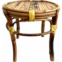 Vintage Thai Bambus Klein Holz Braun Naturholz Kleines Regal Tisch Ständer Display Sockel Prop Circa 1960-1970/Eve von EVEdeFrance
